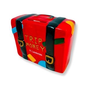 Ceramic “Trip Money” Coins Piggy Bank 4” by 3.5”